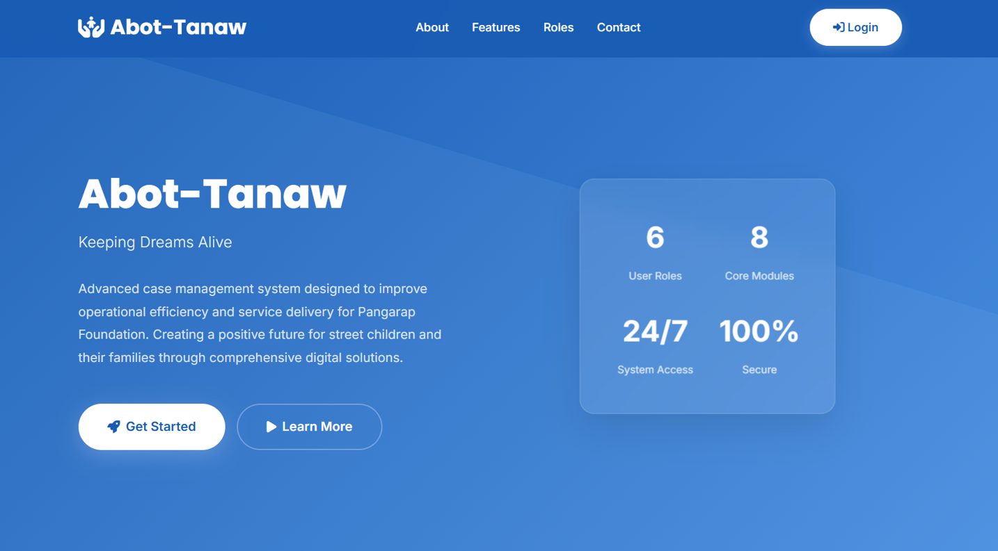 Abot-Tanaw Case Management System Website